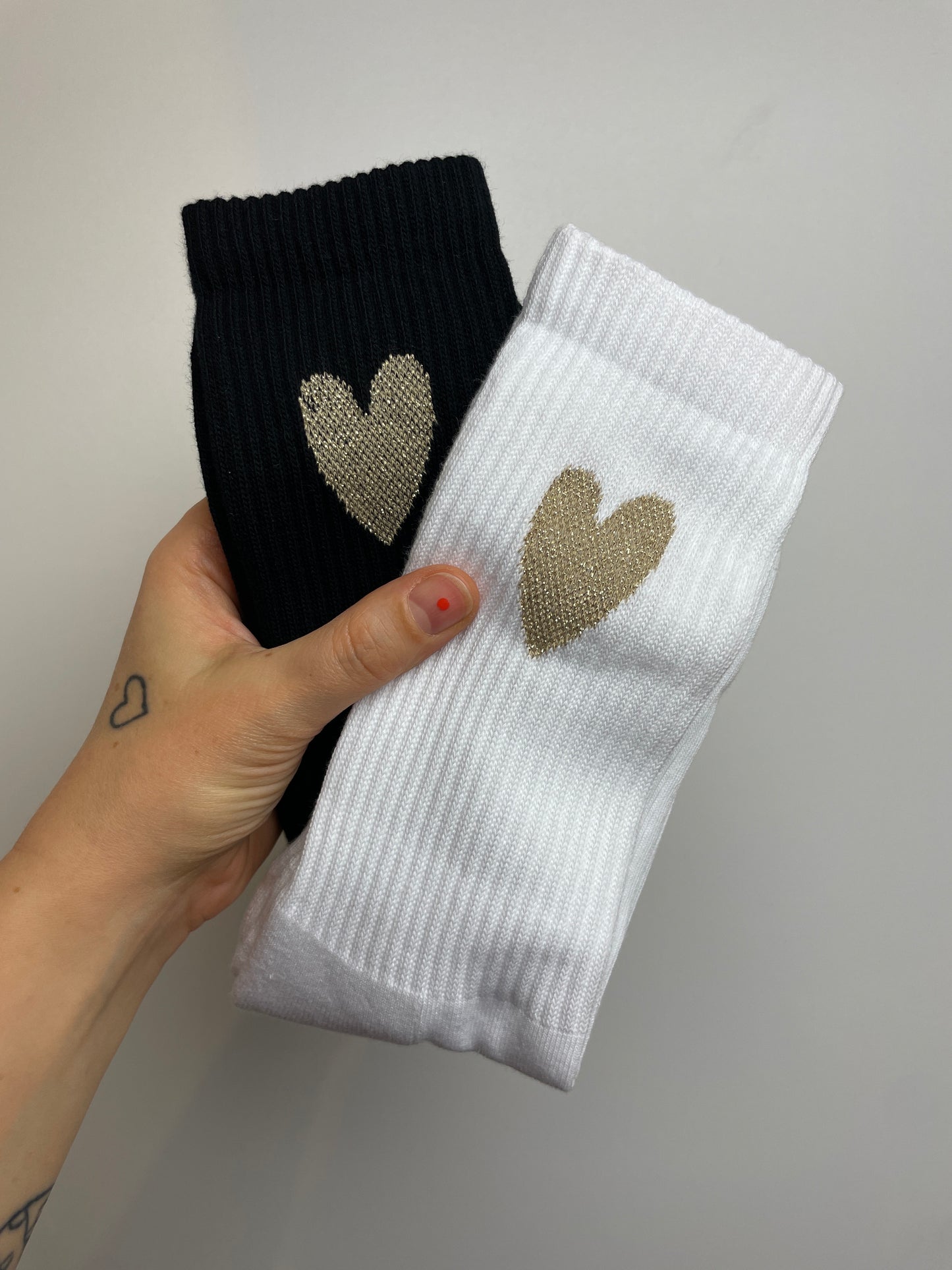 Socken The Big Heart • 2 Pack • gold glitter