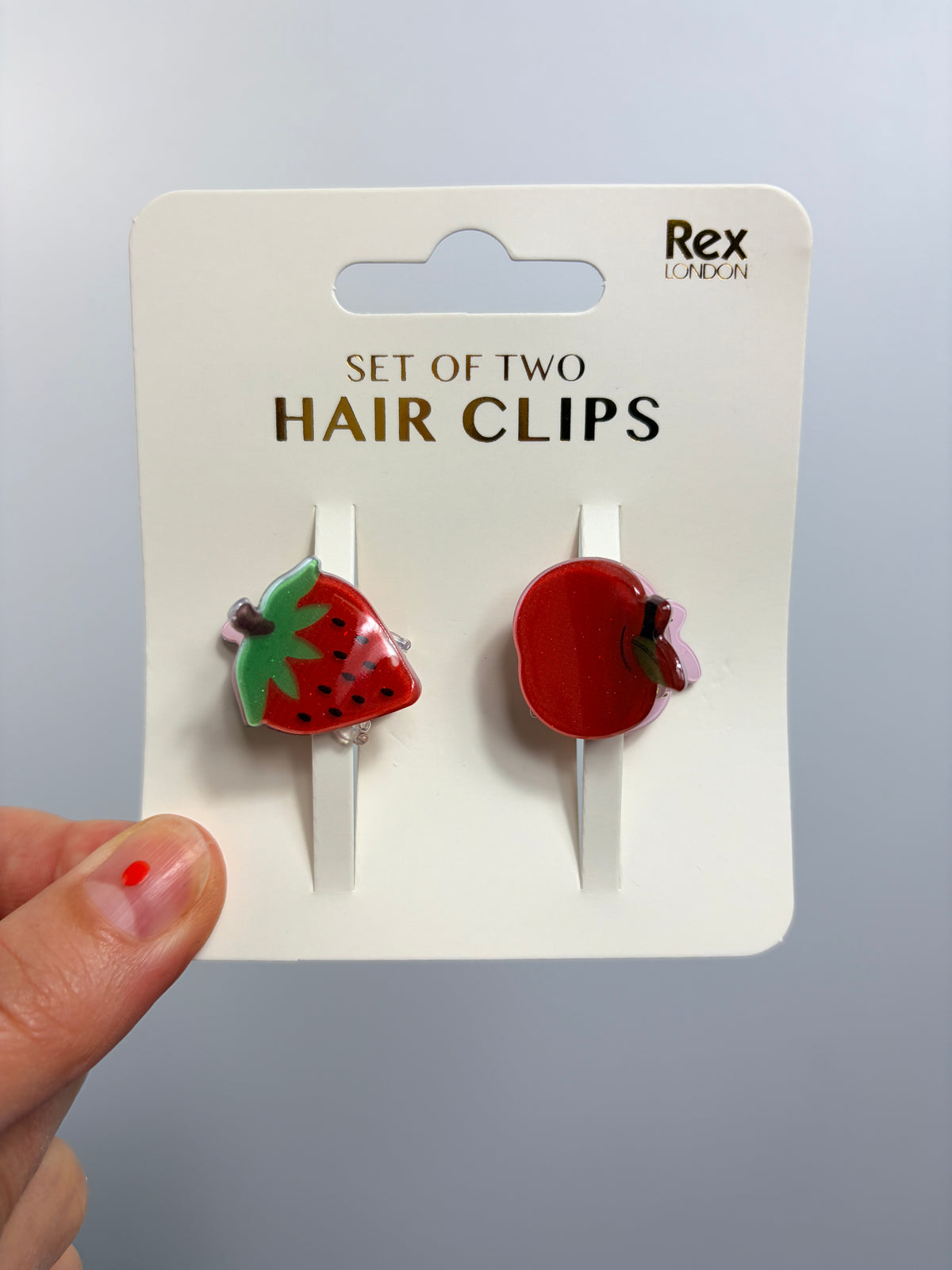 MINI HAARCLIPS • ERDBEERE & APFEL