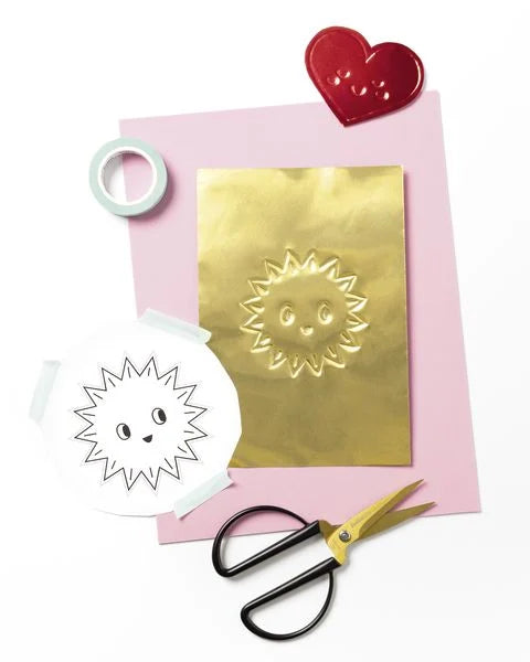 FOLIA • DIY ALU PRÄGEFOLIE MIX BUNT • EXTRA STARK • 18,5 x 29 CM, 5 BLATT