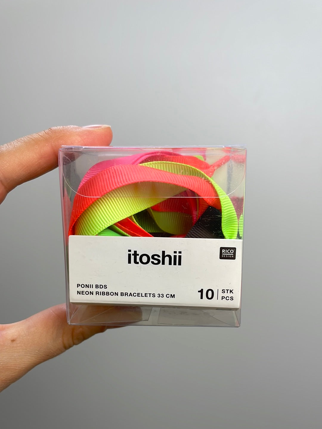 itoshii - Ponii Beads Ripsband Armbänder Neon 10 Stück