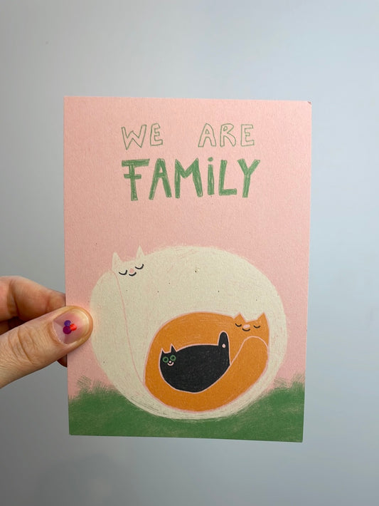 we are FAMILY • Postkarte