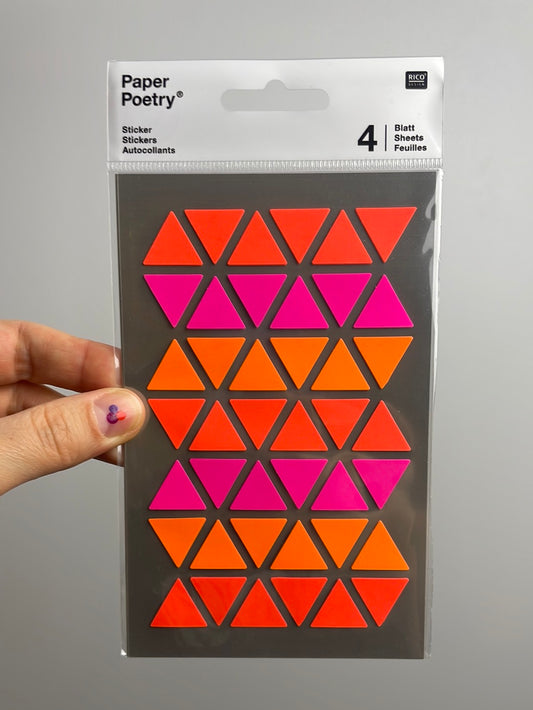 Paper Poetry • Sticker Neon • 17x15mm orange/pink