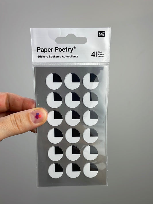 Paper Poetry • Sticker Augen oben 15mm • 4 Blatt