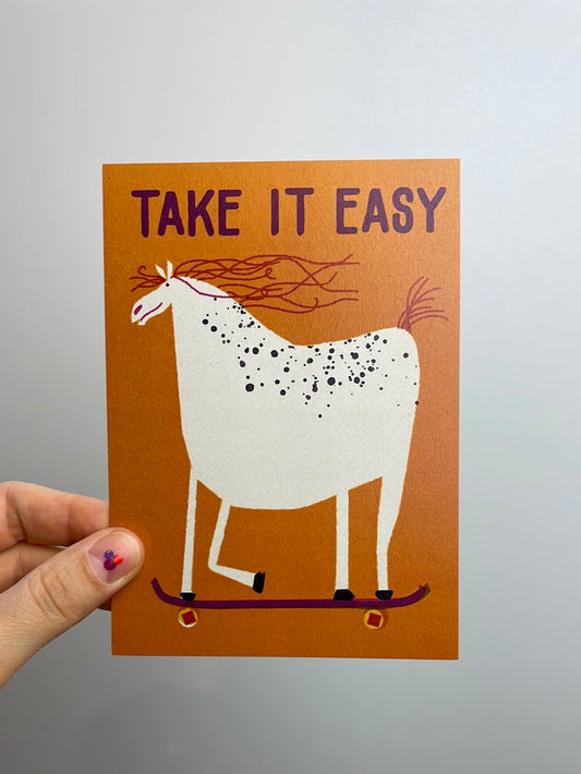 take it easy • Postkarte