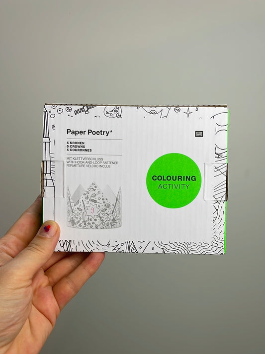 Paper Poetry • Kronen zum Ausmalen • 5 Stück