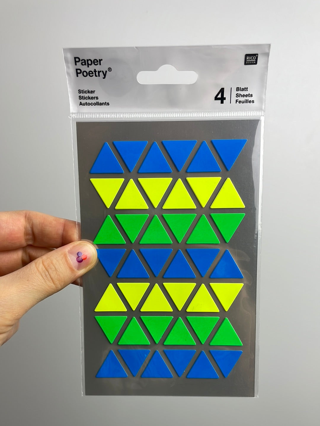 Paper Poetry • Sticker Neon • 17x15mm grün/blau