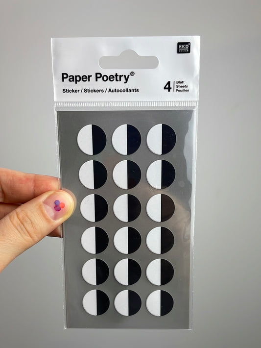 Paper Poetry • Sticker Augen rechts 15mm • 4 Blatt