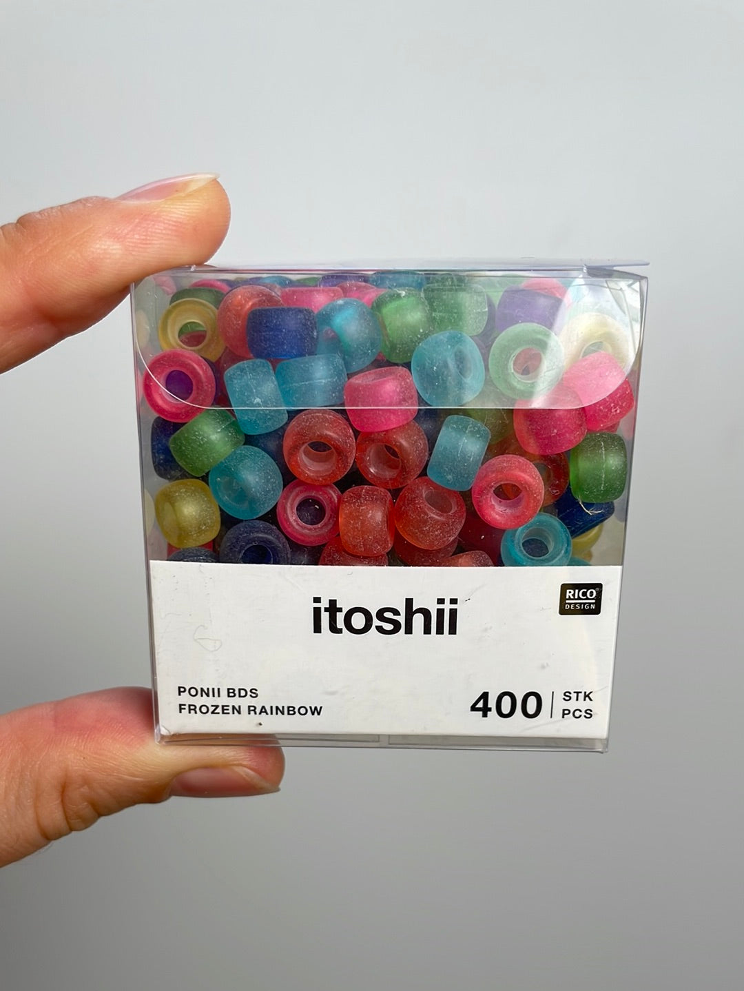 itoshii - Ponii Beads matt Regenbogen 9x6mm 400 Stück