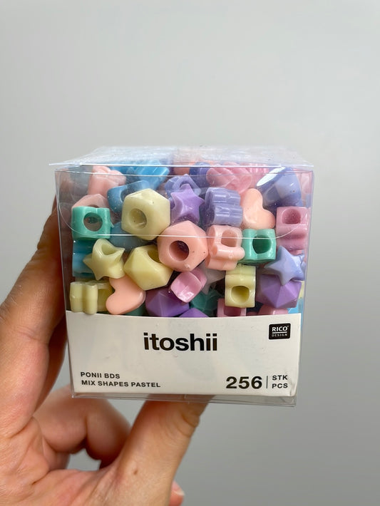 itoshii • Poni Beads • Formmix Pastell 256 Stück