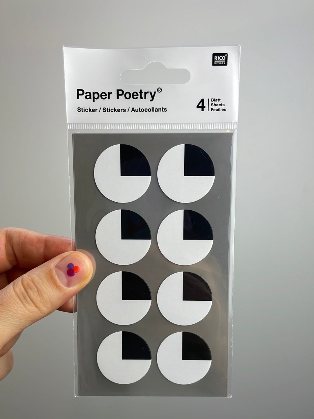 Paper Poetry • Sticker Augen oben 25mm • 4 Blatt