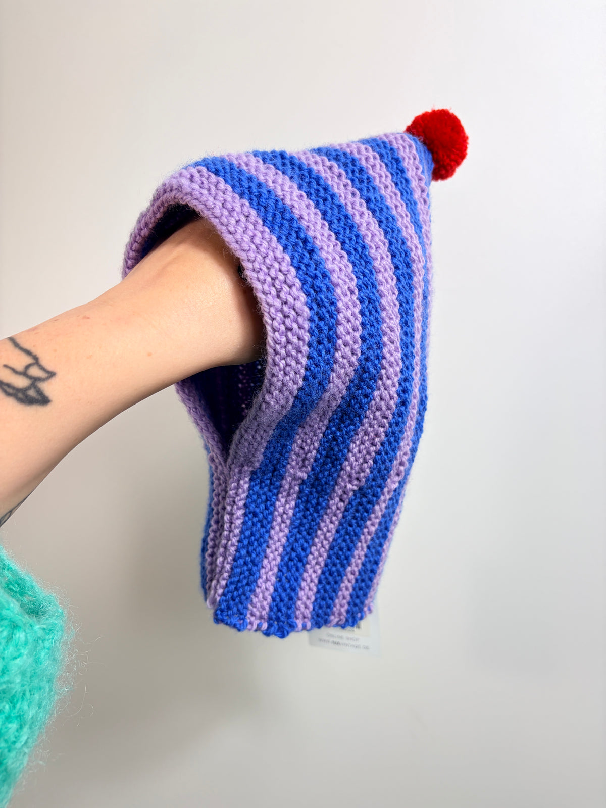 SCHLUPFMÜTZE • STRIPES & BOMMEL • HANDMADE BY fUXvintage