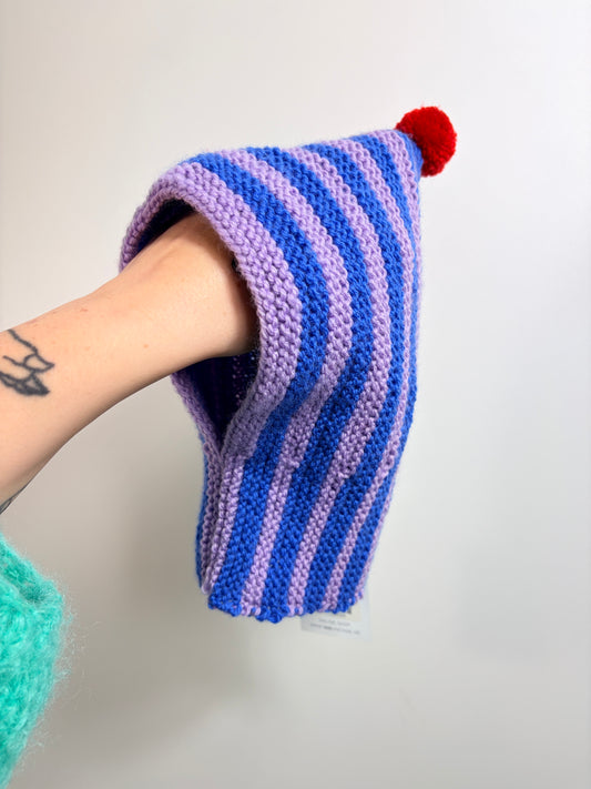 SCHLUPFMÜTZE • STRIPES & BOMMEL • HANDMADE BY fUXvintage