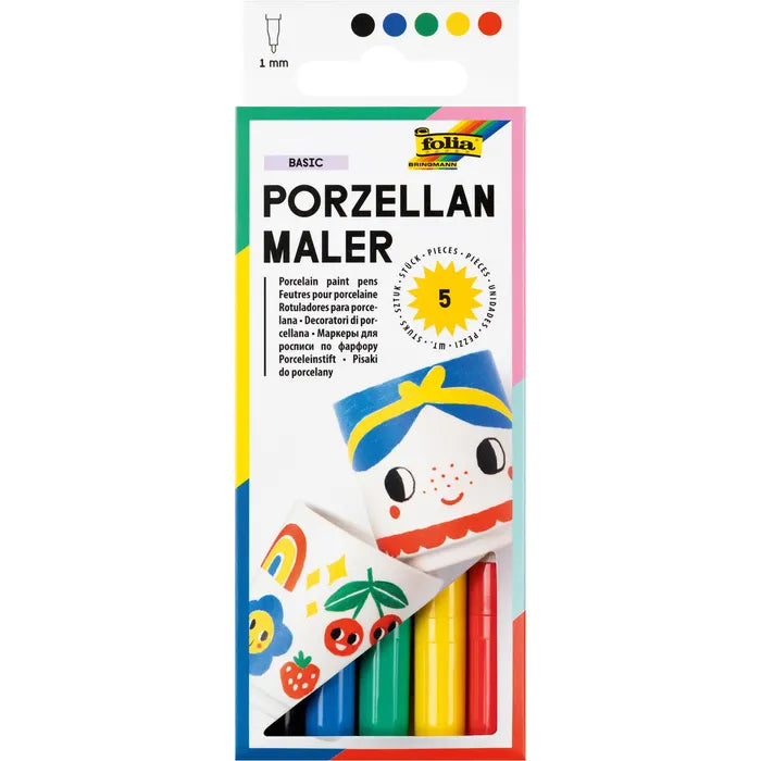 FOLIA • PORZELANMALER BASIC • 5 STÜCK